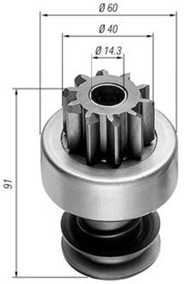 MAGNETI MARELLI Hammaspyörä, käynnistys 940113020028